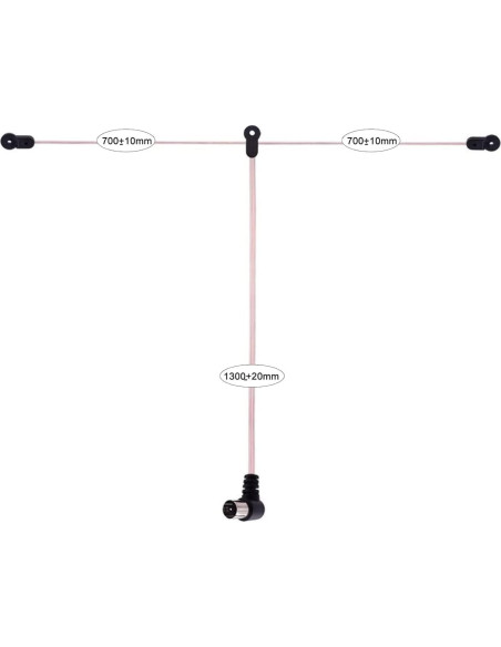 Antena Dipolo FM DIANN 75 Ohm con Adaptadores para Estéreo