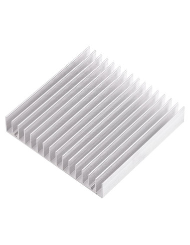 Disipador de Aluminio Hilitand 100x100x18mm Buena Conductividad Térmica