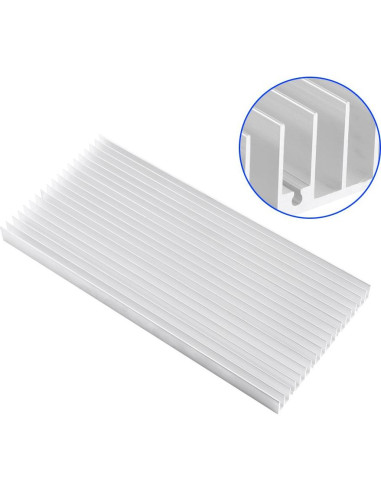 Disipador de Calor de Aluminio Keenso 30 x 14 x 2 cm para LED