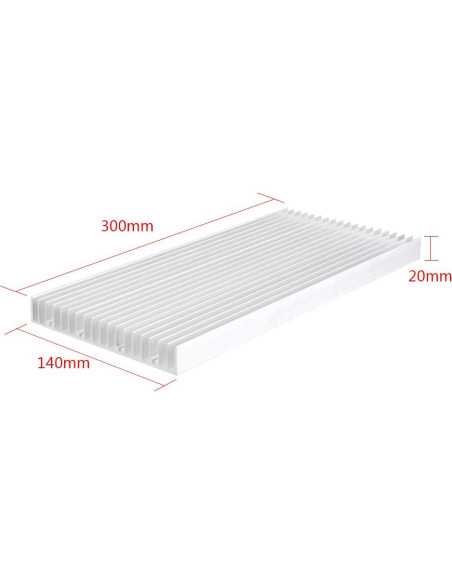 Disipador de Calor de Aluminio Keenso 30 x 14 x 2 cm para LED