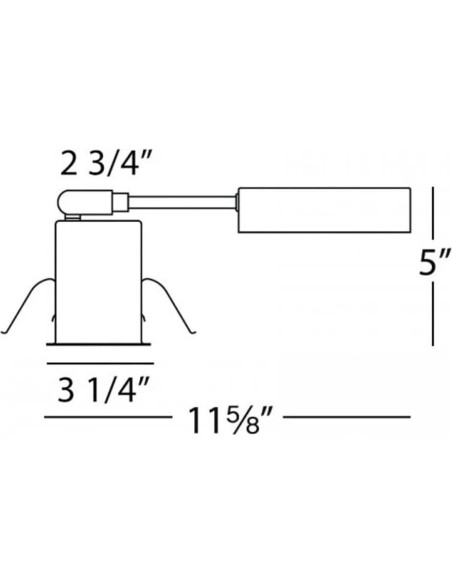 Alojamiento Empotrado WAC 2.5" Bajo Voltaje MR16 50W