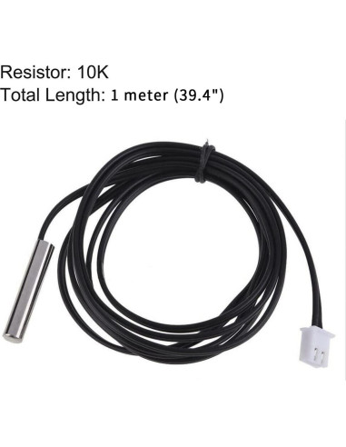 Termistor NTC 10K KOKISO Sensor de Temperatura 1m Acero Inoxidable