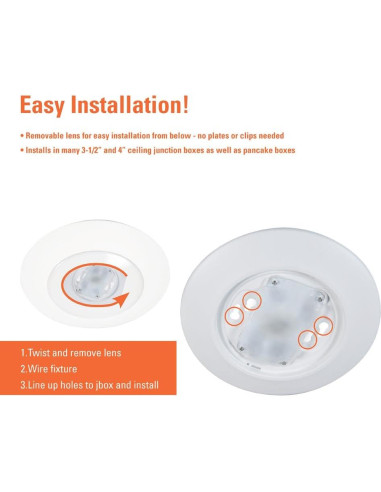 Luz de Disco LED Empotrada HALO HLCE 15.24 cm 3000K 900 Lúmenes