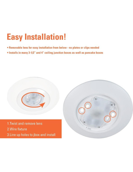 Luz de Disco LED Empotrada HALO HLCE 15.24 cm 3000K 900 Lúmenes