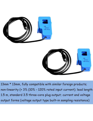 Transformador de corriente SCT013 DAOKI 100A CA con ADS1115