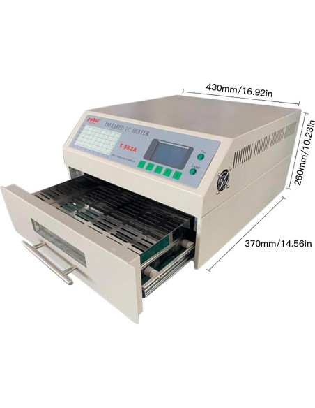 Horno de Reflujo T962A 1500W Infrarrojo 30x32 cm PCB
