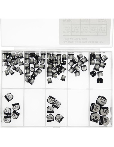 Kit de Capacitores Electrolíticos SMD HUABAN 25V 95 Piezas