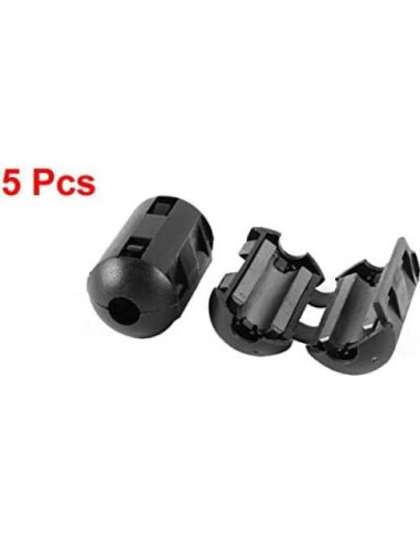 Filtro de Núcleo de Ferrita uxcell UF50B 5pcs 5mm Negro