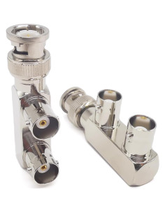 Adaptador Divisor BNC Macho a Doble Hembra Ahoaepy 2 Piezas 2
