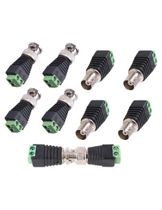 Conectores BNC a Terminal de Tornillo AV - 10 Pcs