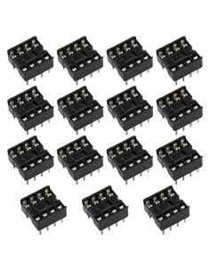 15 Zócalos IC DIP 8 Pines Risingsaplings Soldadura 2.54mm