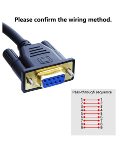 Cable DB9 RS232 90 Grados Hembra a Hembra 50 cm LANMINGLEL 2