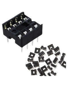 50 Adaptadores Zócalo IC 8 Pines DAOKAI 2.54mm para PCB