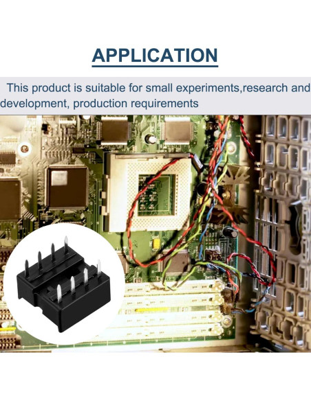 50 Adaptadores Zócalo IC 8 Pines DAOKAI 2.54mm para PCB