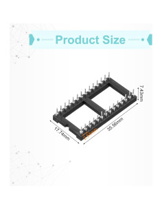 Adaptador de Zócalo DIP IC 28 Pines MECCANIXITY - 8 Pcs 2