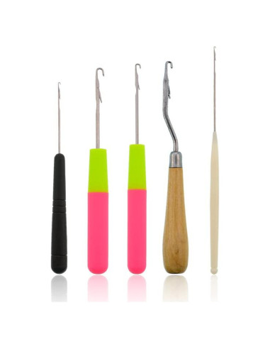 Herramienta de Gancho para Extensiones de Cabello - 5 Piezas