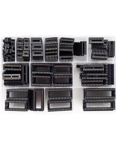 Kit de Sockets DIP IC 208 Piezas 12 Valores 2.54mm