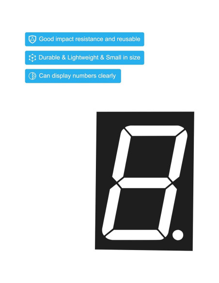 Tubo Digital LED PATIKIL 5 Piezas 7 Segmentos 10 Pines 3.3V