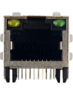 Conector Ethernet RJ45 Blindado 10pcs whiteeeen 8P8C LED 2