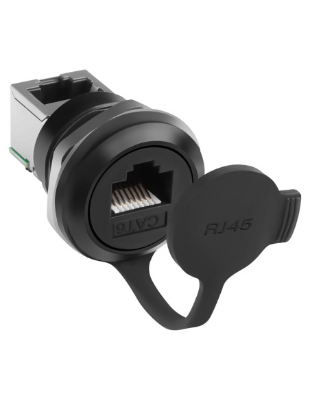 Adaptador de Red RJ45 Hembrado a Hembrado QIANRENON Cat6 90