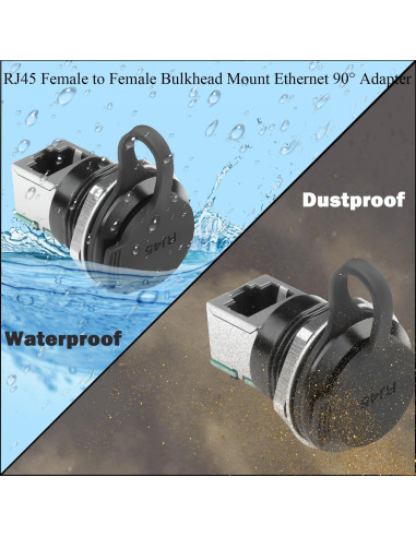 Adaptador de Red RJ45 Hembrado a Hembrado QIANRENON Cat6 90