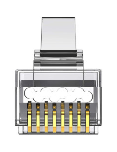Conectores RJ45 Cat6 Platinum Connect 100 Piezas Baño Oro 2