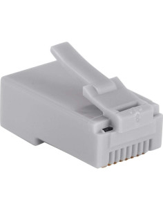 Conectores RJ45 Cat6 Monoprice 100 Pcs - Gris, Baquelita Dorada 2