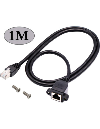 Cable de red Ethernet Cat 6 AAOTOKK 1M RJ45 macho a hembra