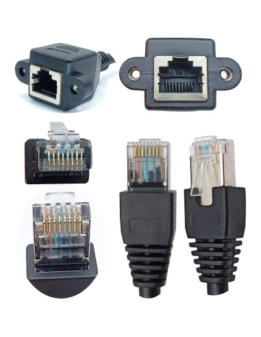 Cable de red Ethernet Cat 6 AAOTOKK 1M RJ45 macho a hembra