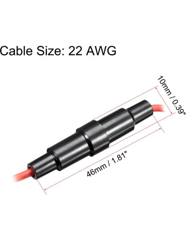Soporte de Fusible Tipo Tornillo uxcell 10 Pcs 5x20mm 10A
