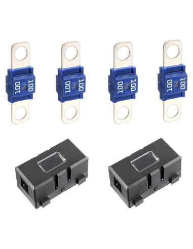 4 Fusibles Midi 100A Bstenky + 2 Soportes para Autos