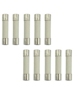 10 Fusibles Cerámicos Rápidos 500V 30A 6x30mm Hxchen