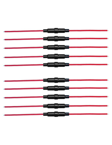 Portafusibles en Línea 16 AWG ChengHongXing 5x20mm 10 Pzas