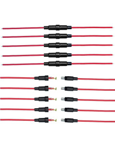 Portafusibles en Línea 16 AWG ChengHongXing 5x20mm 10 Pzas 2