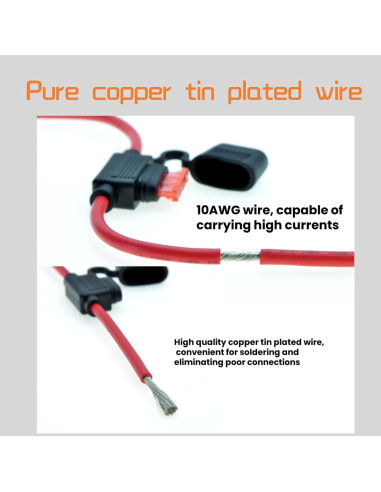 Kit de Portafusibles Impermeable 10 AWG Awilzzoe con Conectores