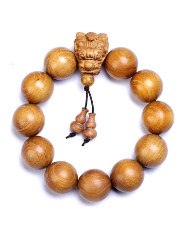 Pulsera Mala de Madera Bocote Zen Dear 12 Perlas 20mm