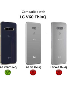 Funda iCoverCase para LG V60 ThinQ 5G - Cuero PU Magnético Azul 2