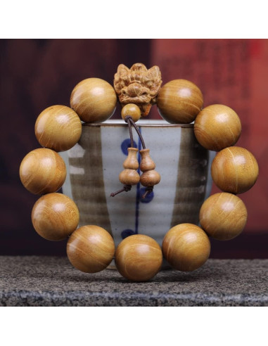 Pulsera Mala de Madera Bocote Zen Dear 12 Perlas 20mm