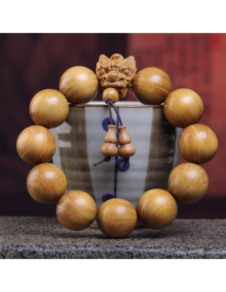 Pulsera Mala de Madera Bocote Zen Dear 12 Perlas 20mm Pulsera Mala de Madera Bocote Zen Dear 12 Perlas 20mm