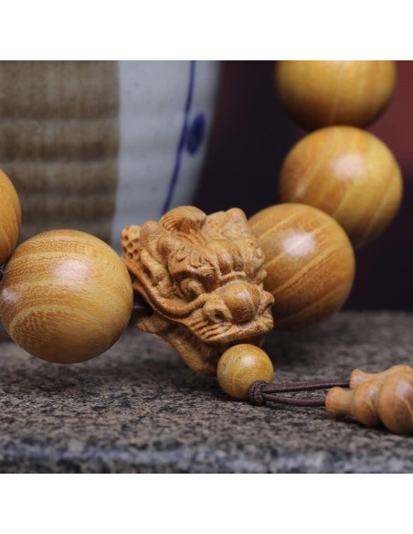 Pulsera Mala de Madera Bocote Zen Dear 12 Perlas 20mm Pulsera Mala de Madera Bocote Zen Dear 12 Perlas 20mm