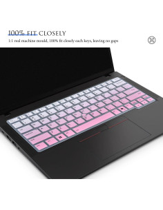 Funda de Teclado Silicona CASEDAO para Lenovo Thinkpad 14" Rosa 2