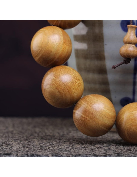 Pulsera Mala de Madera Bocote Zen Dear 12 Perlas 20mm Pulsera Mala de Madera Bocote Zen Dear 12 Perlas 20mm