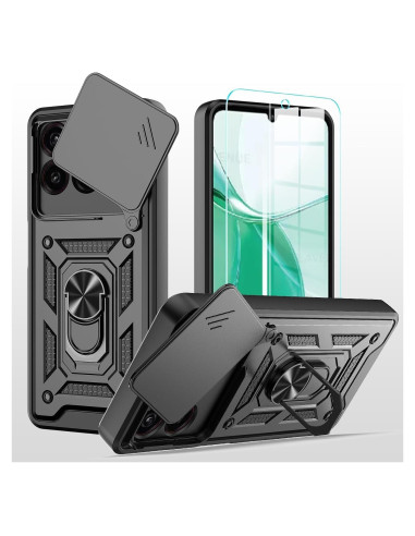 Funda ZTE Blade A35/A55 con tapa deslizante y protector de pantalla