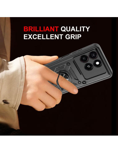 Funda ZTE Blade A35/A55 con tapa deslizante y protector de pantalla