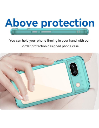 Funda Google Pixel 8A con Protector de Pantalla Templado Azul