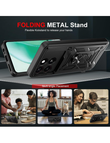 Funda ZTE Blade A35/A55 con tapa deslizante y protector de pantalla