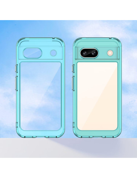 Funda Google Pixel 8A con Protector de Pantalla Templado Azul
