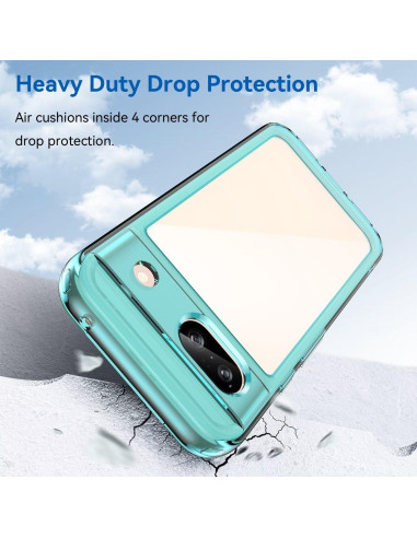 Funda Google Pixel 8A con Protector de Pantalla Templado Azul