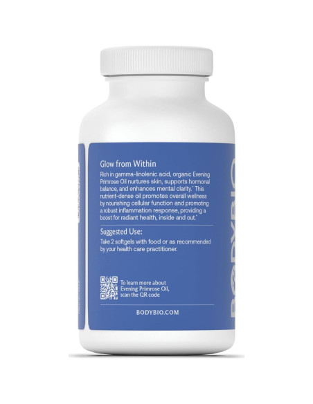 Aceite de Onagra BodyBio 180 Cápsulas 1300 mg - Salud Piel