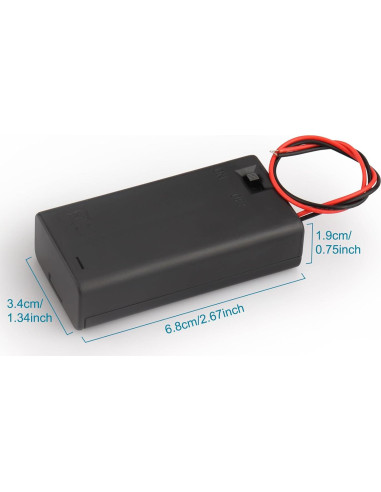 Soportes de Batería AA con Cables y Interruptor VWEICYY - 6 Piezas